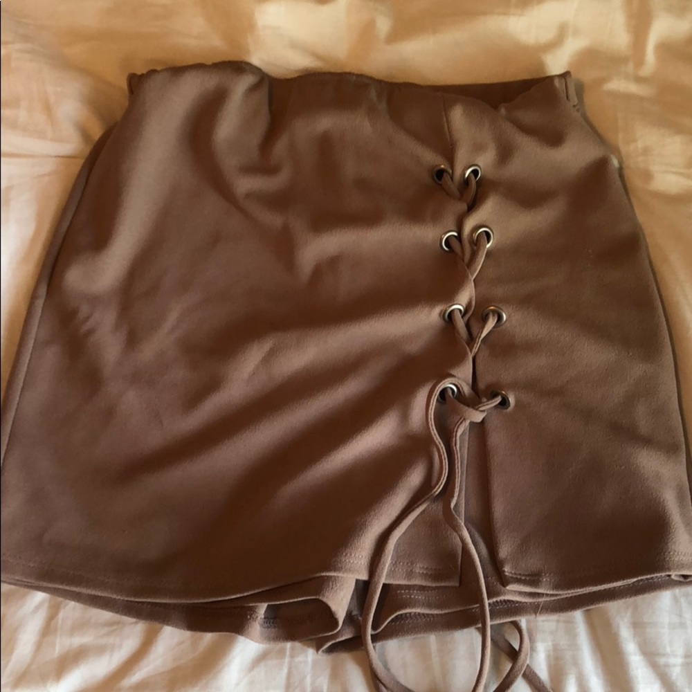 American Threads lace up mini skirt/skort